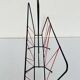 Vintage black metal magazine rack circa 19