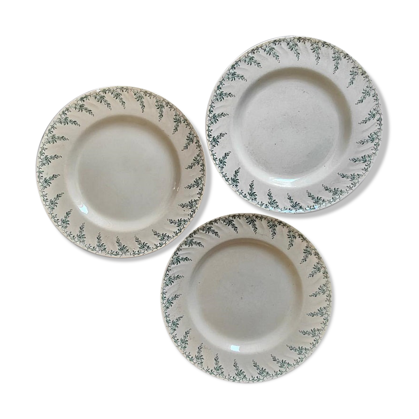 Set of 3 flat plates Malesherbes