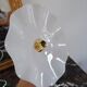 Vintage white opaline pendant lamp