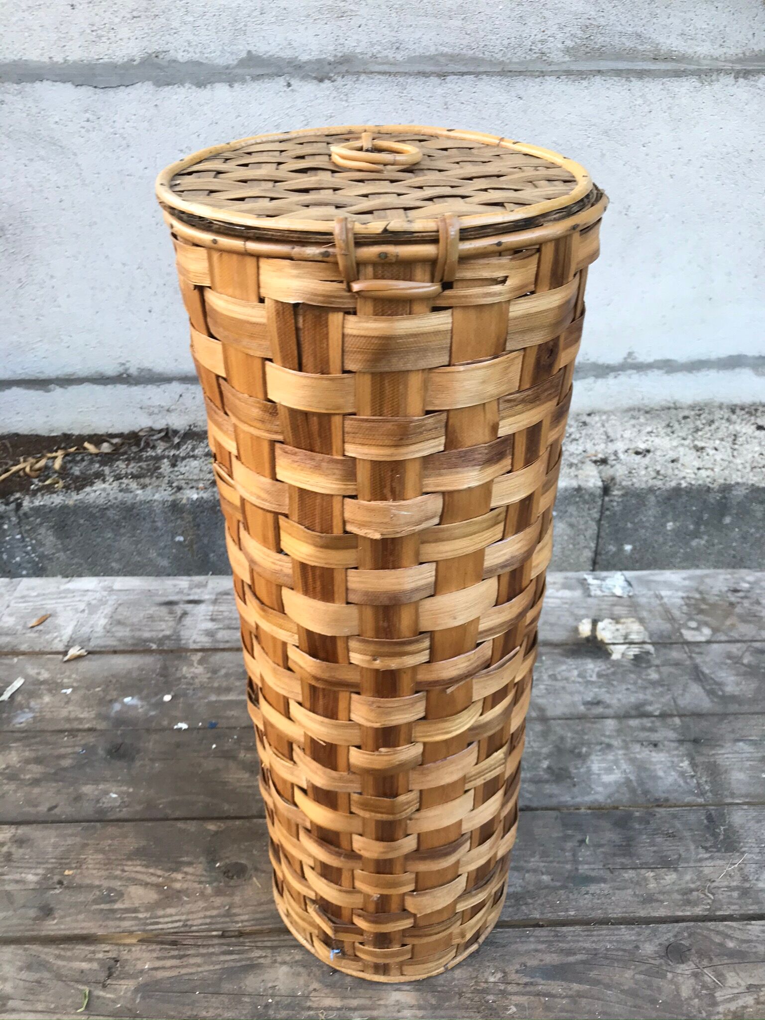 Rattan bread box