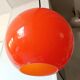 Orange opaline suspension lamp 60s