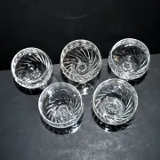 Saint-Louis set of 5 crystal wine glasses model 1930 Metra size 4593