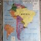 Vintage school map mdi Asia USSR - South America.