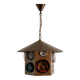 Swedish Mid Century Copper & Glass Ceiling Pendant by Erik Höglund, 1960s