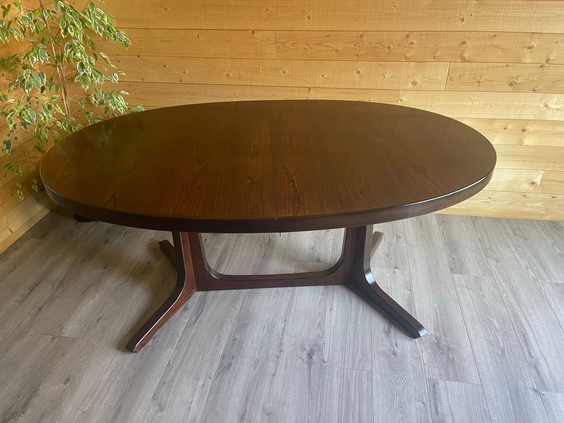 Table ovale extensible Baumann, deux rallonges