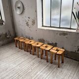 Set of 6 Olof Ottelin stools, Finland 1950.