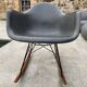 Rar eames armchair, elephant grey, zenith plastics, herman miller