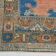 Salmon & Navy Blue Vintage Persian Rug, 131x218 Cm
