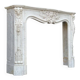 Louis XV style fireplace in Carrara marble circa 1880