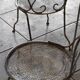 Two iron garden chairs 1950