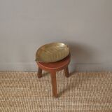 Empty pocket organic shape in brass gold metal bohemian country decoration