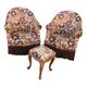 Ensemble fauteuils crapauds et repose-pied