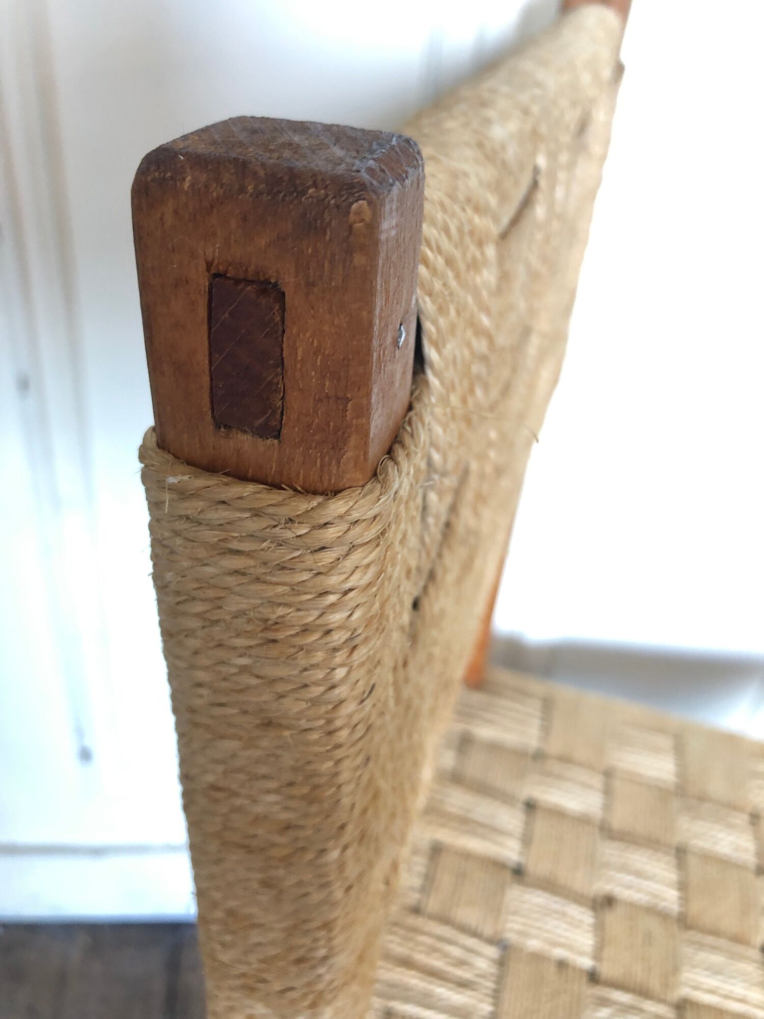 Chair made of wood and rope