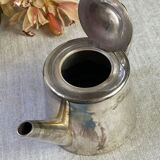 Silver-plated metal teapot, France, Art Deco