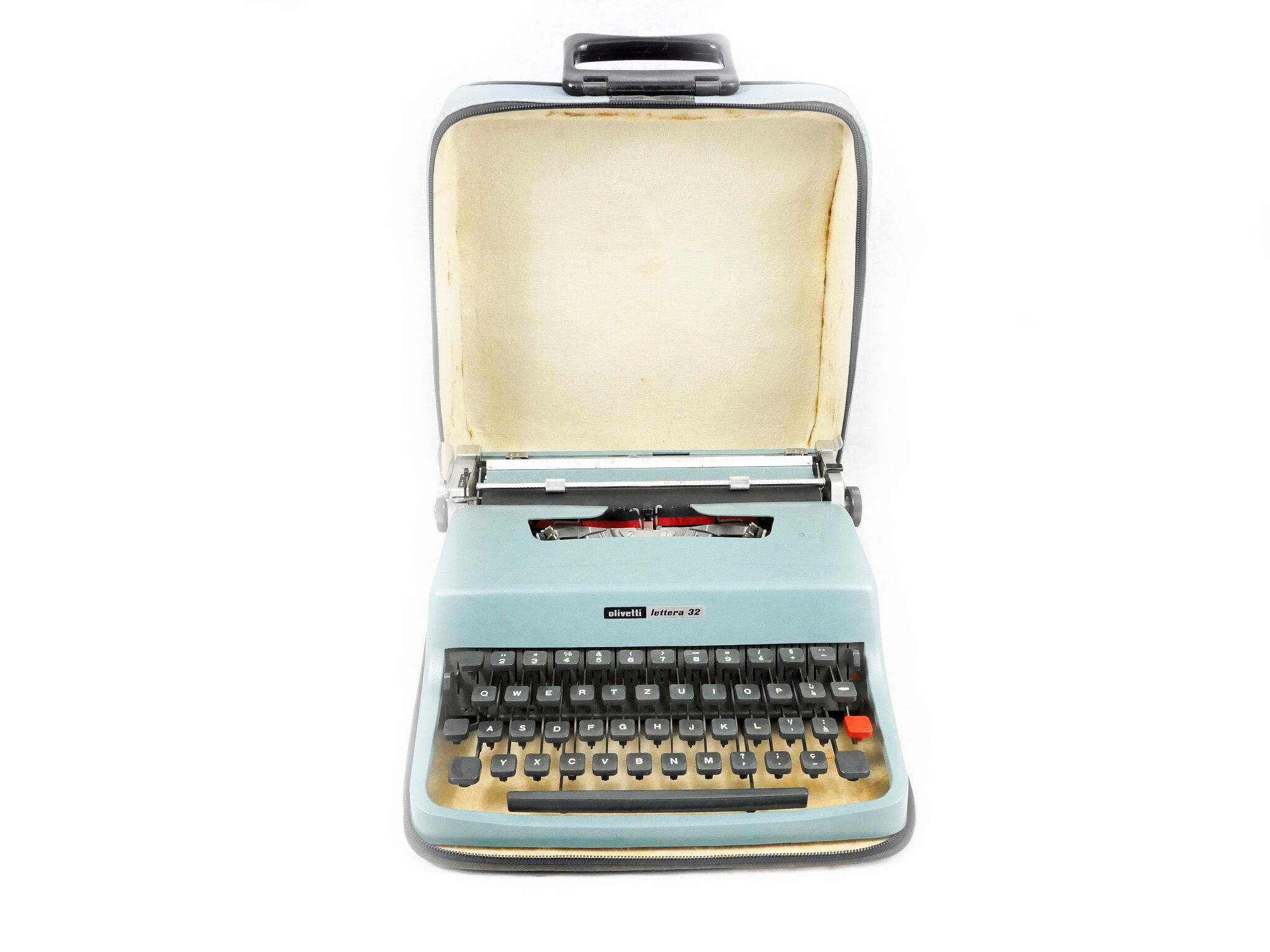Olivetti Lettera 32 blue pastel Qwerty English