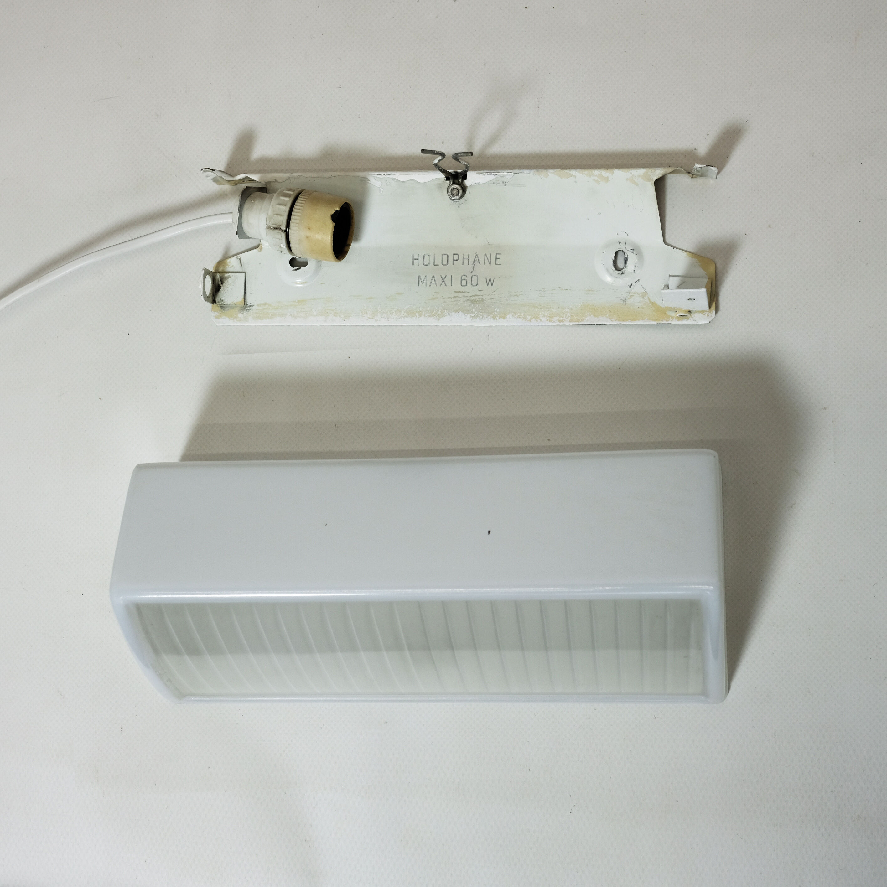 Pair of glass wall light of the years 50 Holophane