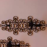 Paire de appliques en métal noir vintage