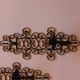 Pair of vintage black metal sconces