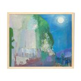 The moon, oil on plate