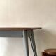 Dining table / desk dlg Tolix 55 in metal and wood, 1950s design