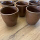 Set of 5 handcrafted ceramic cups –