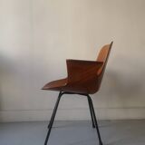 Médéa armrest chair in wood and metal by Vittorio Nobili for Fratelli Tagliablue, Italy 1950