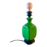 Pied de lampe ceramique craquelée vintage