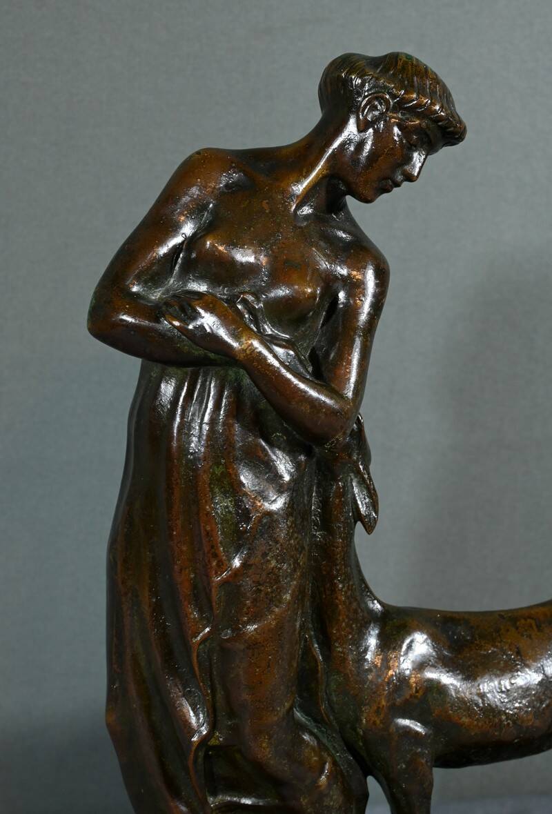 Bronze “Woman with Fawn”, Atelier Primavera – 1930