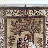 Handmade Persian Tabriz Silk Rug 92x61cm