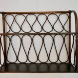 Rattan wall shelf
