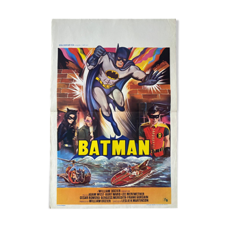 Original cinema poster "Batman" Adam West 37x55cm 70's