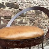 Set of 4 bar stools restaurant pub tavern metal 1970s