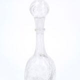 La Rochère transparent bubbled glass carafe, 70s