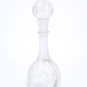 Carafe en verre bullé transparent La Rochère, années 70