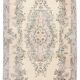 3x7 Cream & Brown Oriental Vintage Rug, 108x207Cm