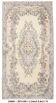 3x7 Cream & Brown Oriental Vintage Rug, 108x207Cm