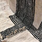 Black and white Moroccan wool rug