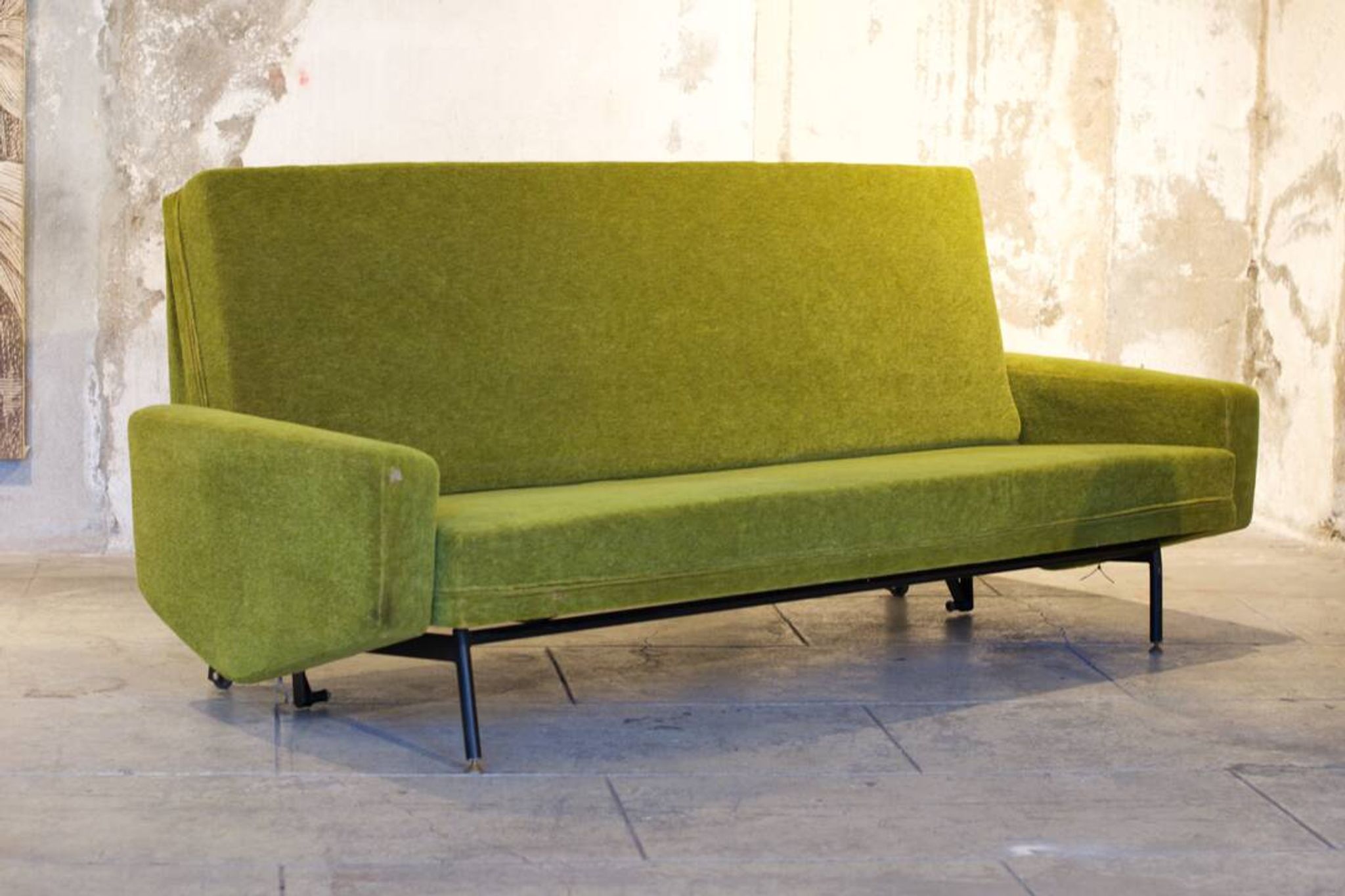 Set de salon canapé - 2 fauteuils design 1960 par Paul Geoffroy Troika Airborne