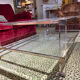 Table basse verre et plexiglas 1960