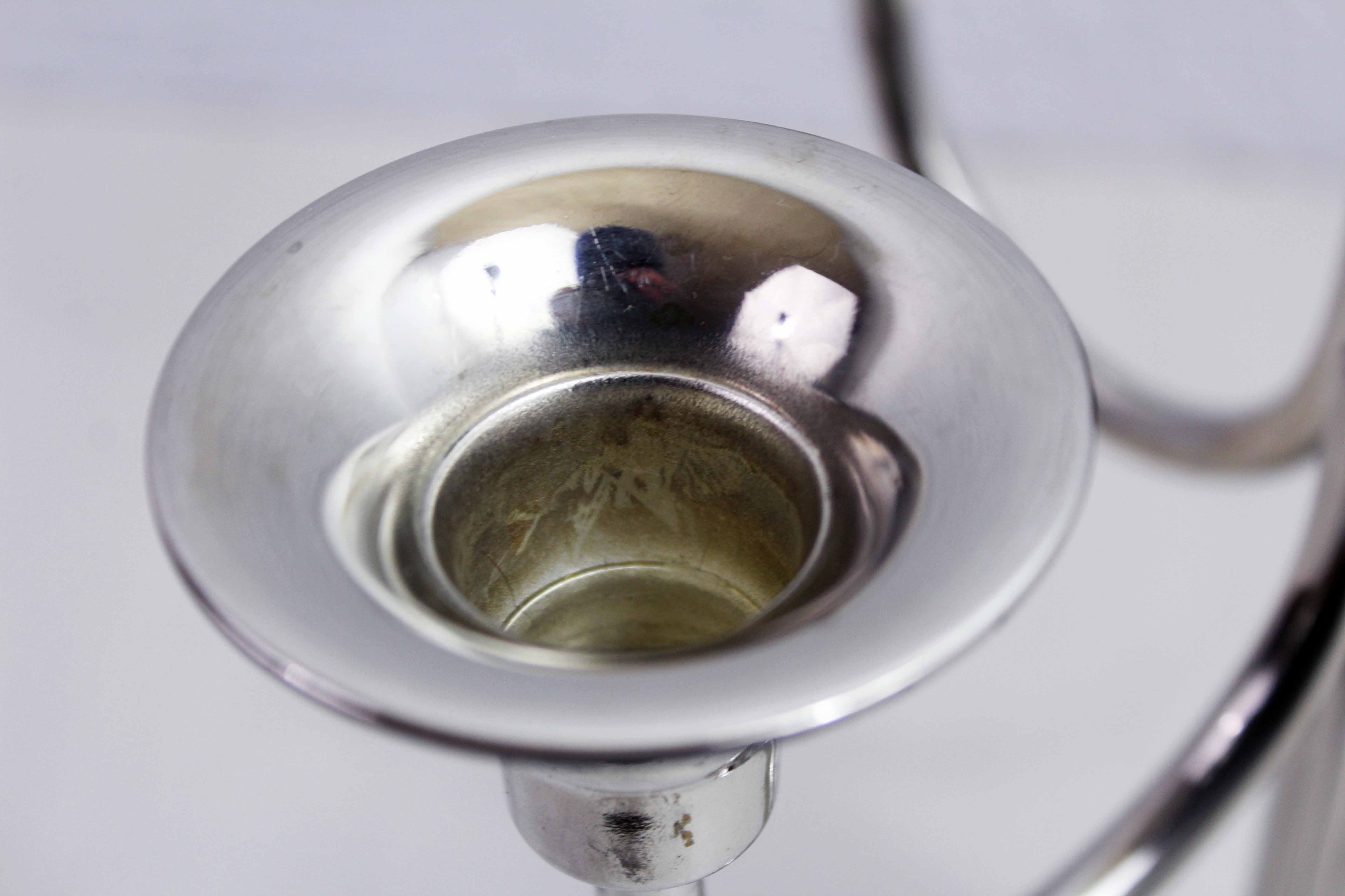 Silver metal candlestick