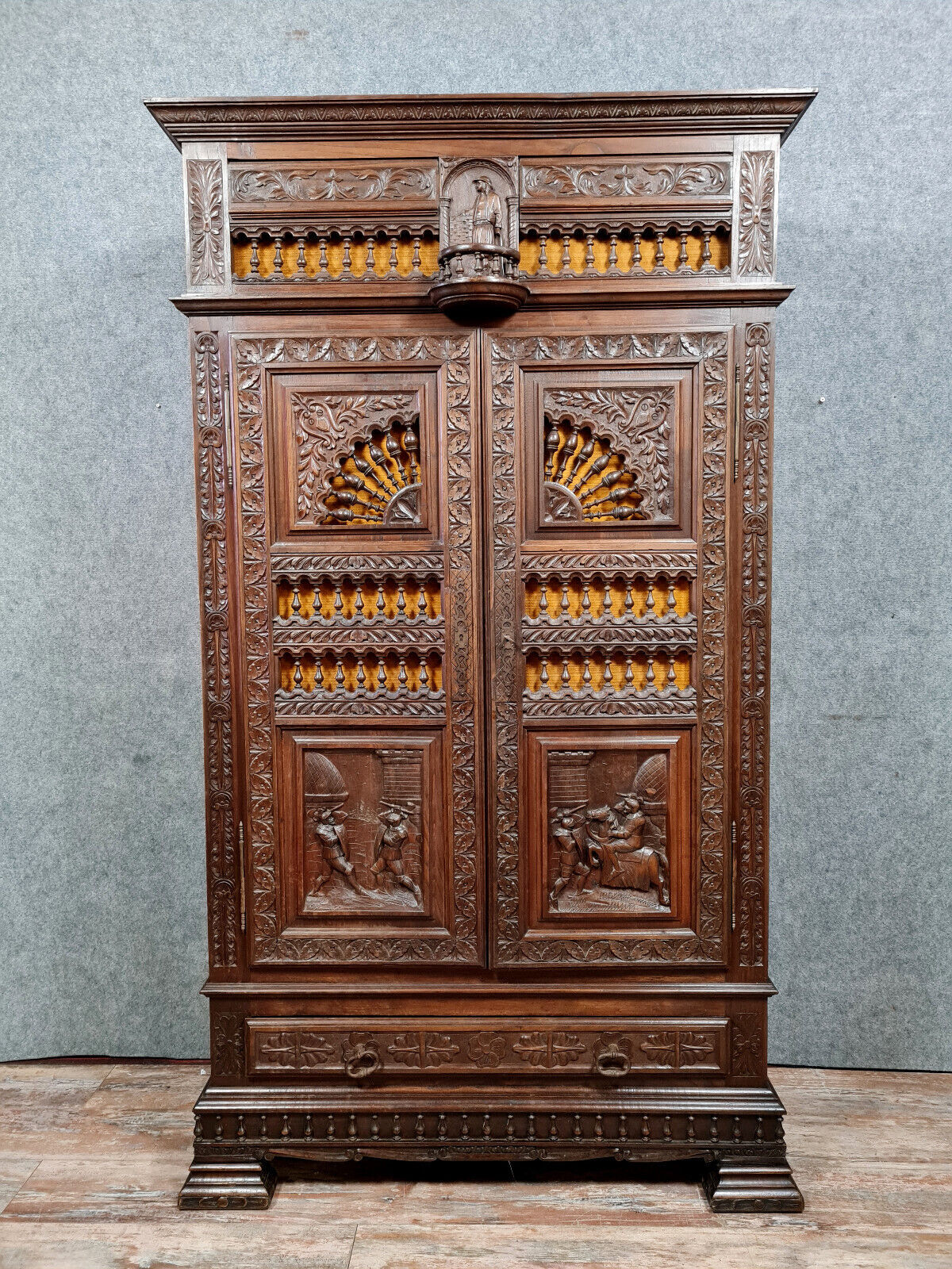 Breton cabinet nineteenth century oak around 1850 1880