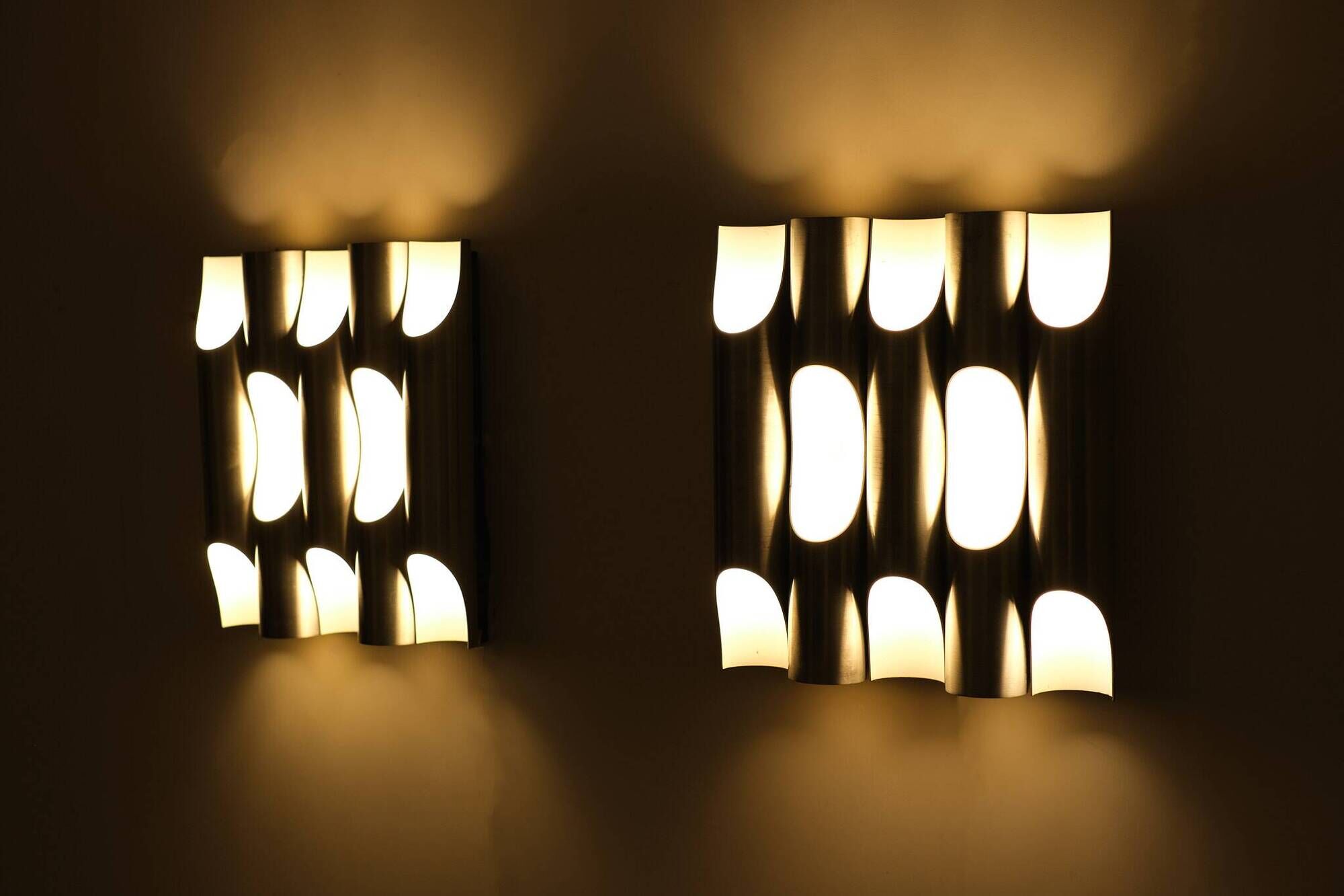 Set Raak Fuga wall lamps design Maija Liisa Komulainen. 1960s