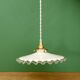 Vintage white opaline lace pendant light (OP12)