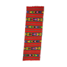 Red wool runner with colorful stripes, handwoven, Romania 225x80cm