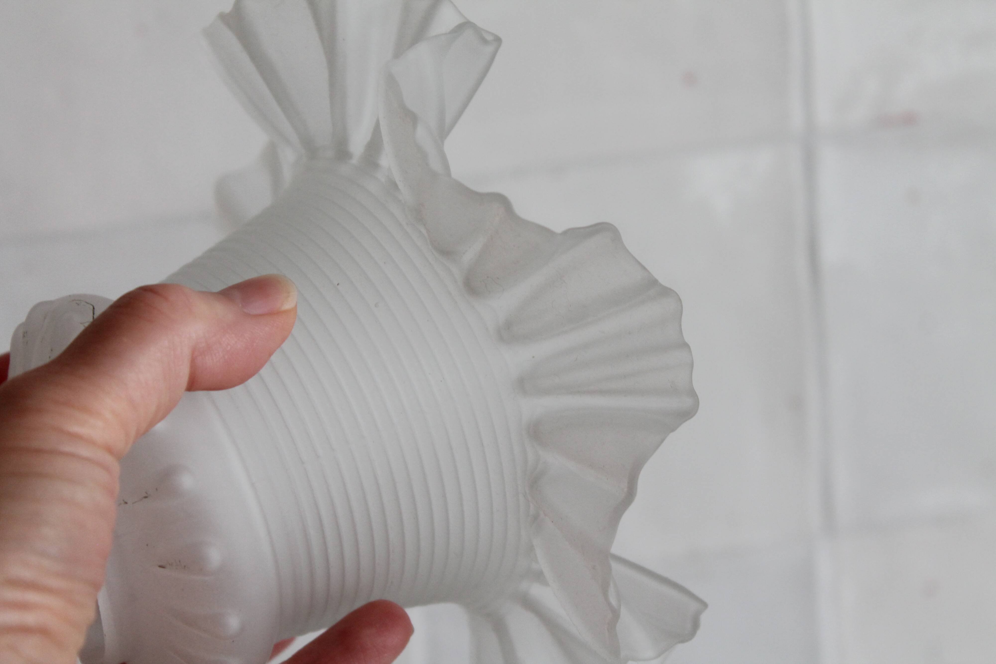 Glass lampshade, tulip; vintage light fixture