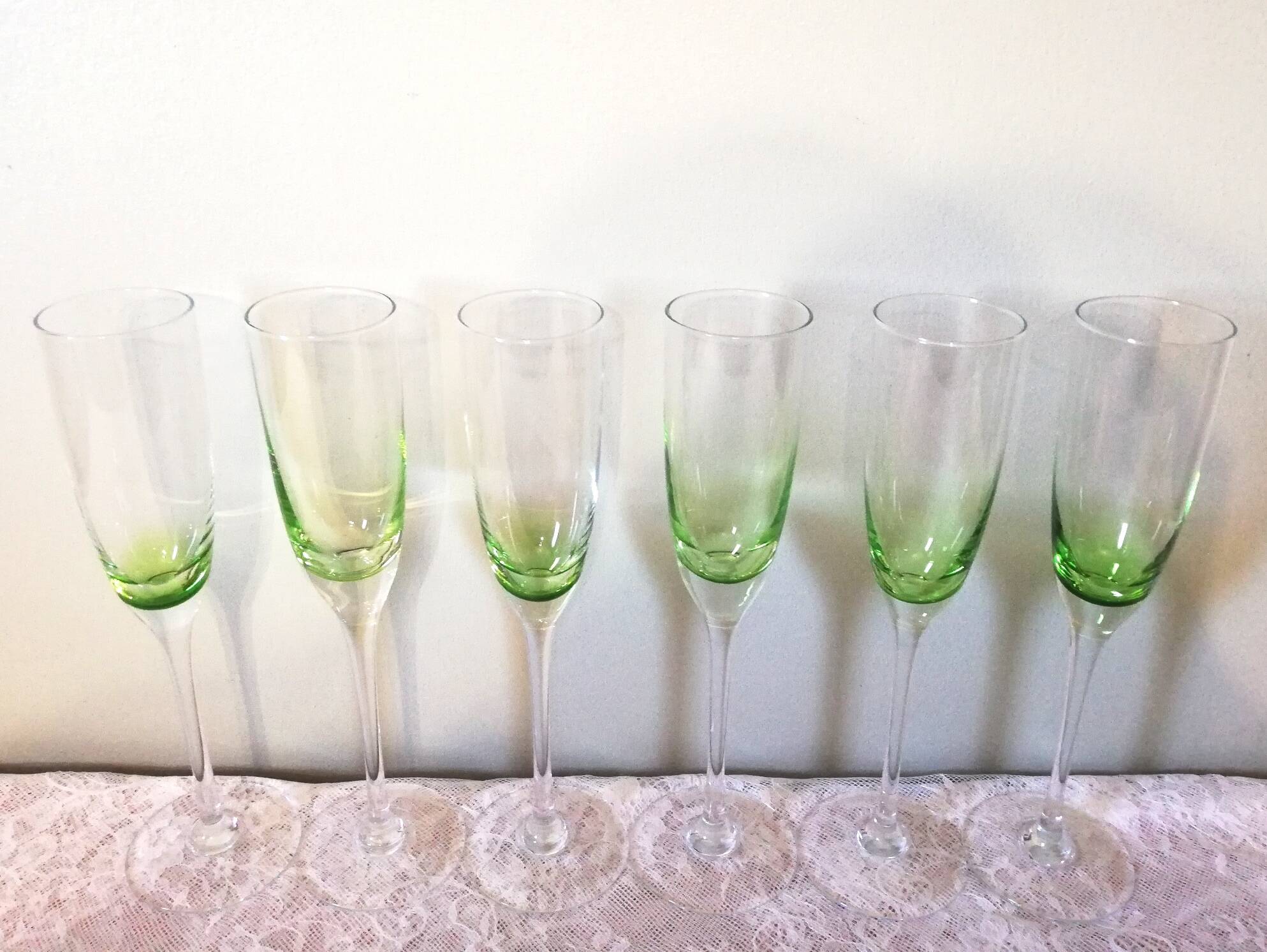 6 champagne flutes