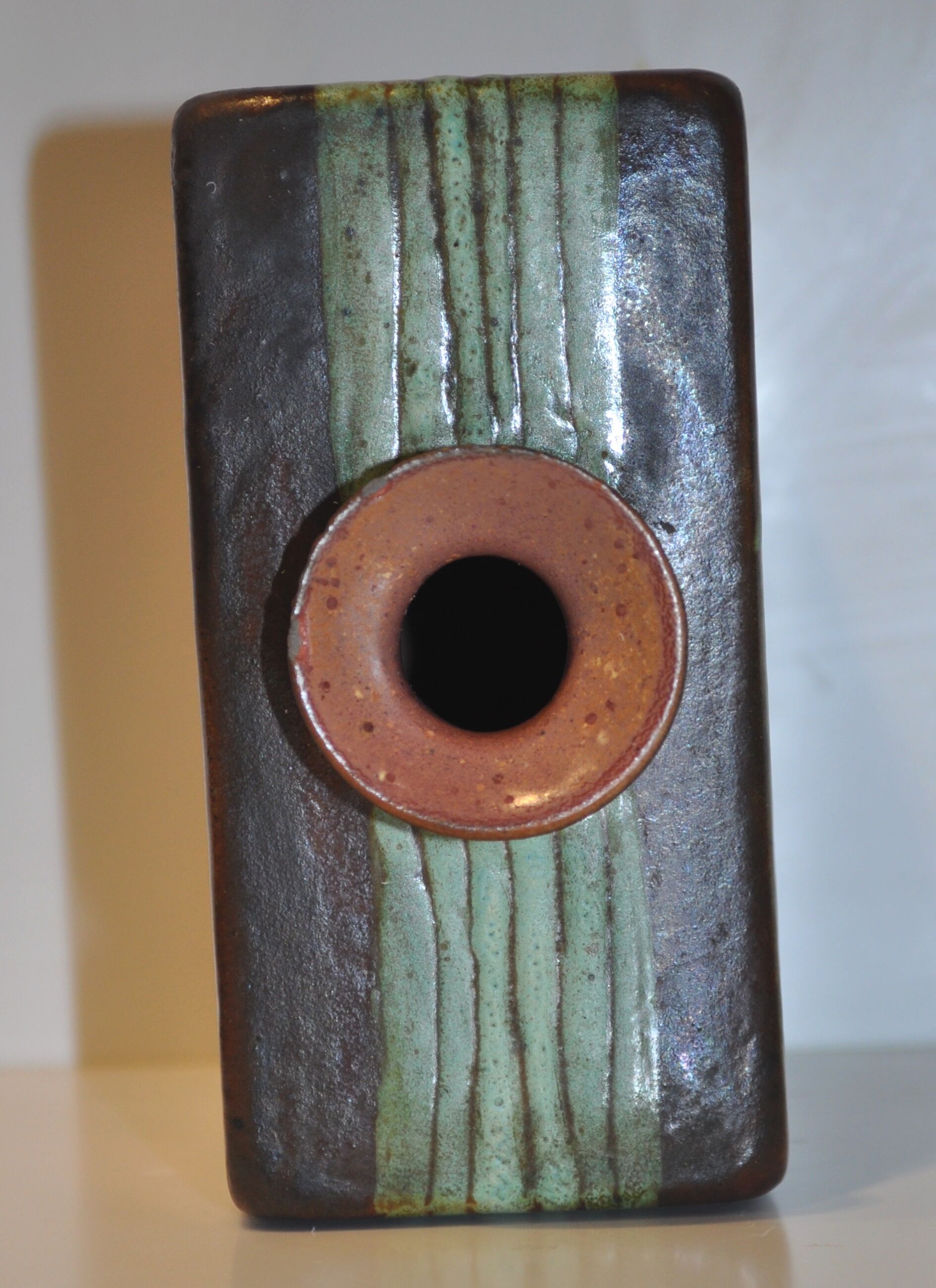 Vase grès géométrique motifs abstraits Onet