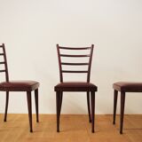 Mahogany chairs, 1950s, set of 3