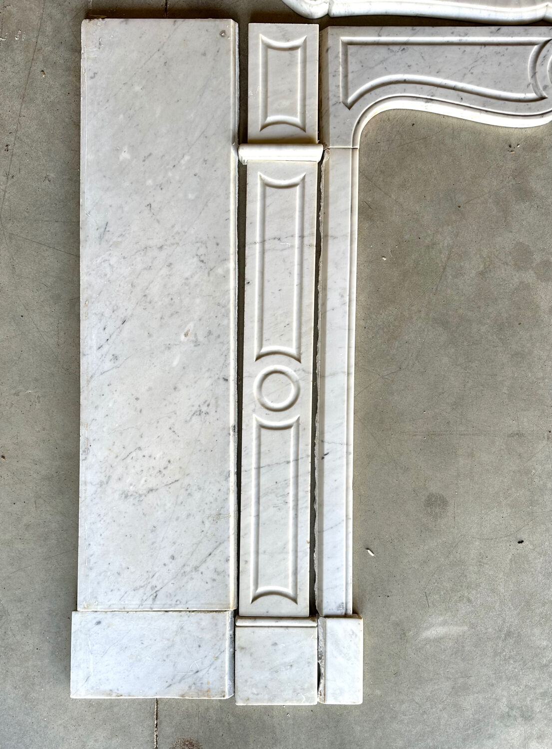 White marble fireplace