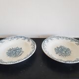 Set of 6 hollow plates iron earth